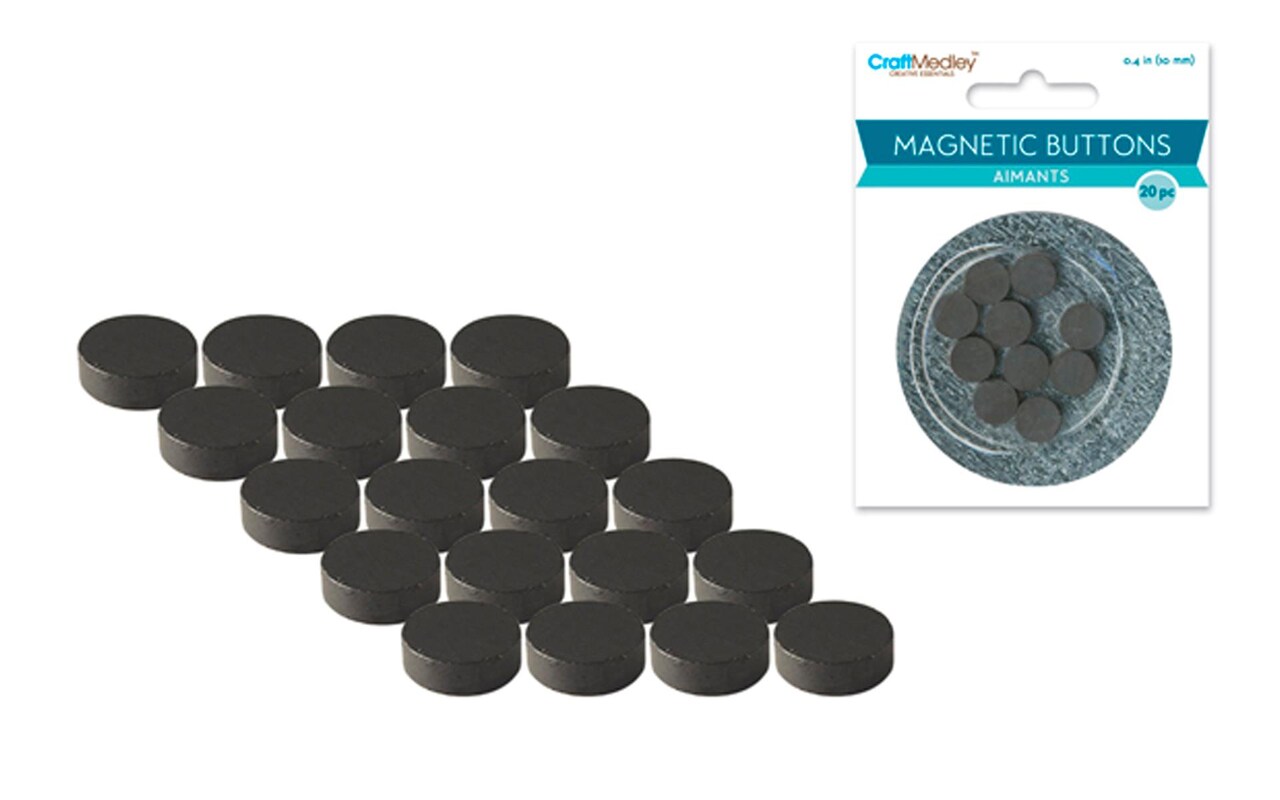 Multicraft Magnetic Buttons 10mm 20pc